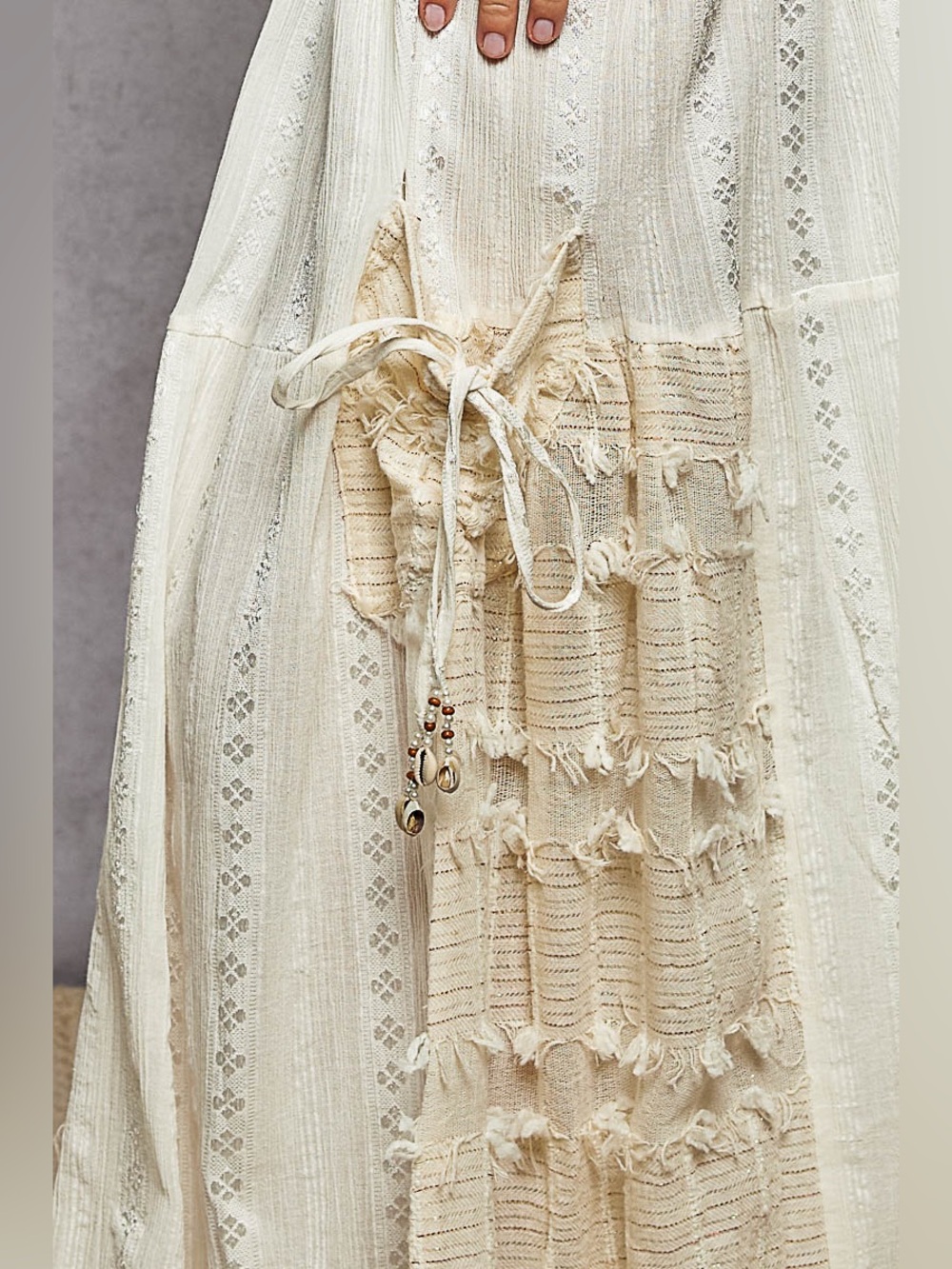 POL Cream Boho Wide-Leg Tiered Pants - Picture 5 of 7